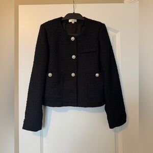 JOVONNA London Midnight Black Textured Blazer